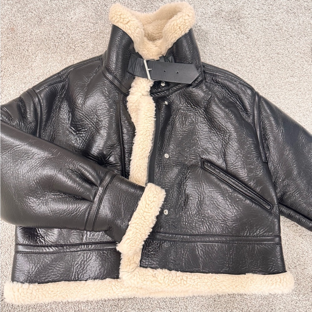 Zara Cream Shearling Jacket